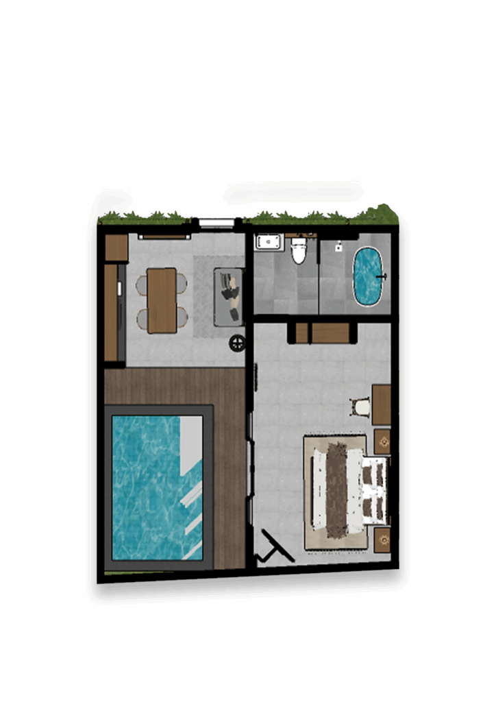 Floorplan - 1 Bedroom Private Pool Villa